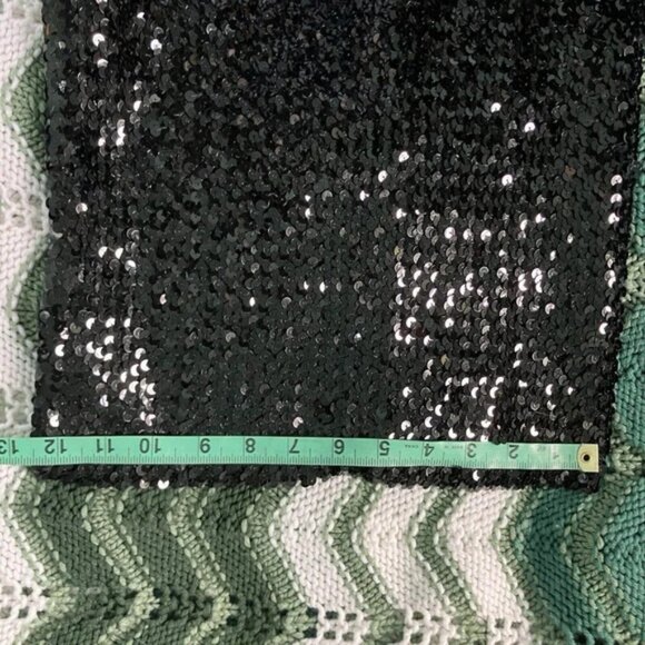 Vintage 19th Avenue Y2K Black Sequin Sparkling Tube Top Cropped Made in Canada - Picture 2 of 8